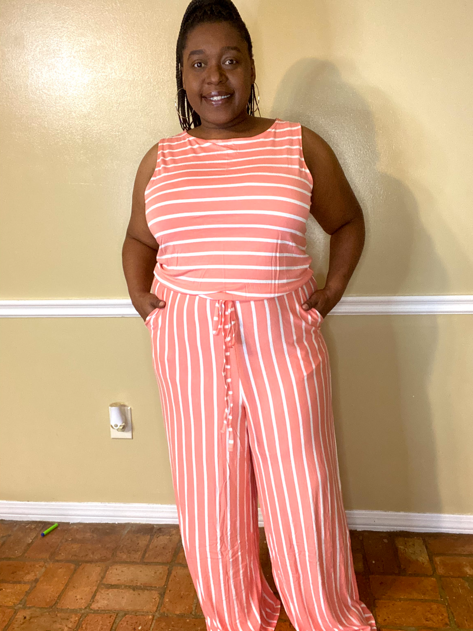 Sleeveless Jumpsuit Coral